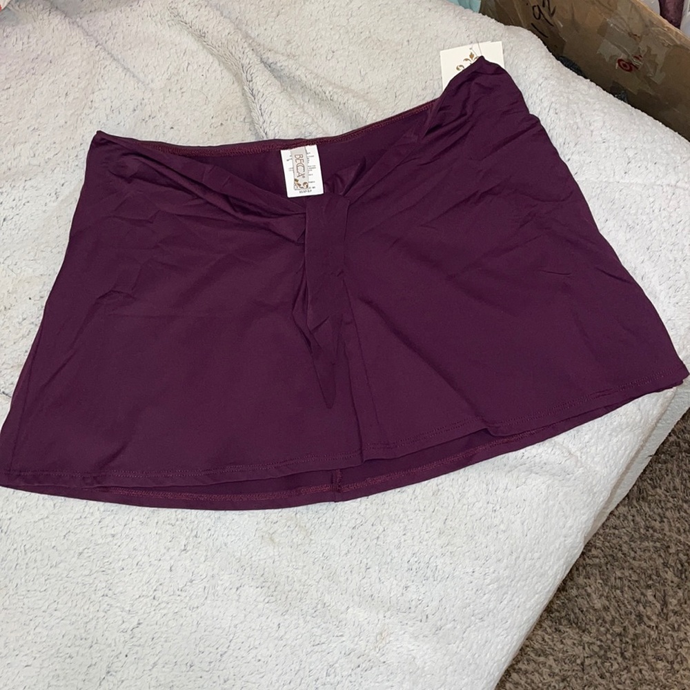 Women’s NWT Becca swimsuit bottom coverup , deep purple, wrap , size XS-S